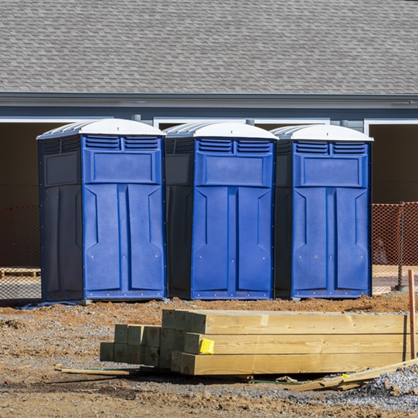 what is the expected delivery and pickup timeframe for the portable toilets in Mechanicsburg Illinois